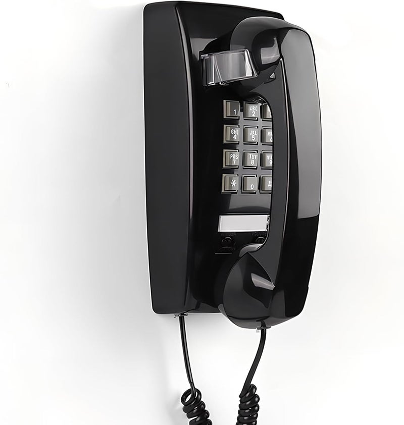 Aokpsrt Retro Wall Mount Phone with Loud Mechanical Ringer Vintage Wall Phones for landline with Volume Adjustable Old Fashioned Corded Landline Telephone for Home School Kitchen Office - Image 1